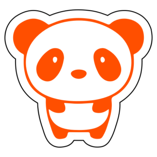 Little Panda Sticker (Orange)
